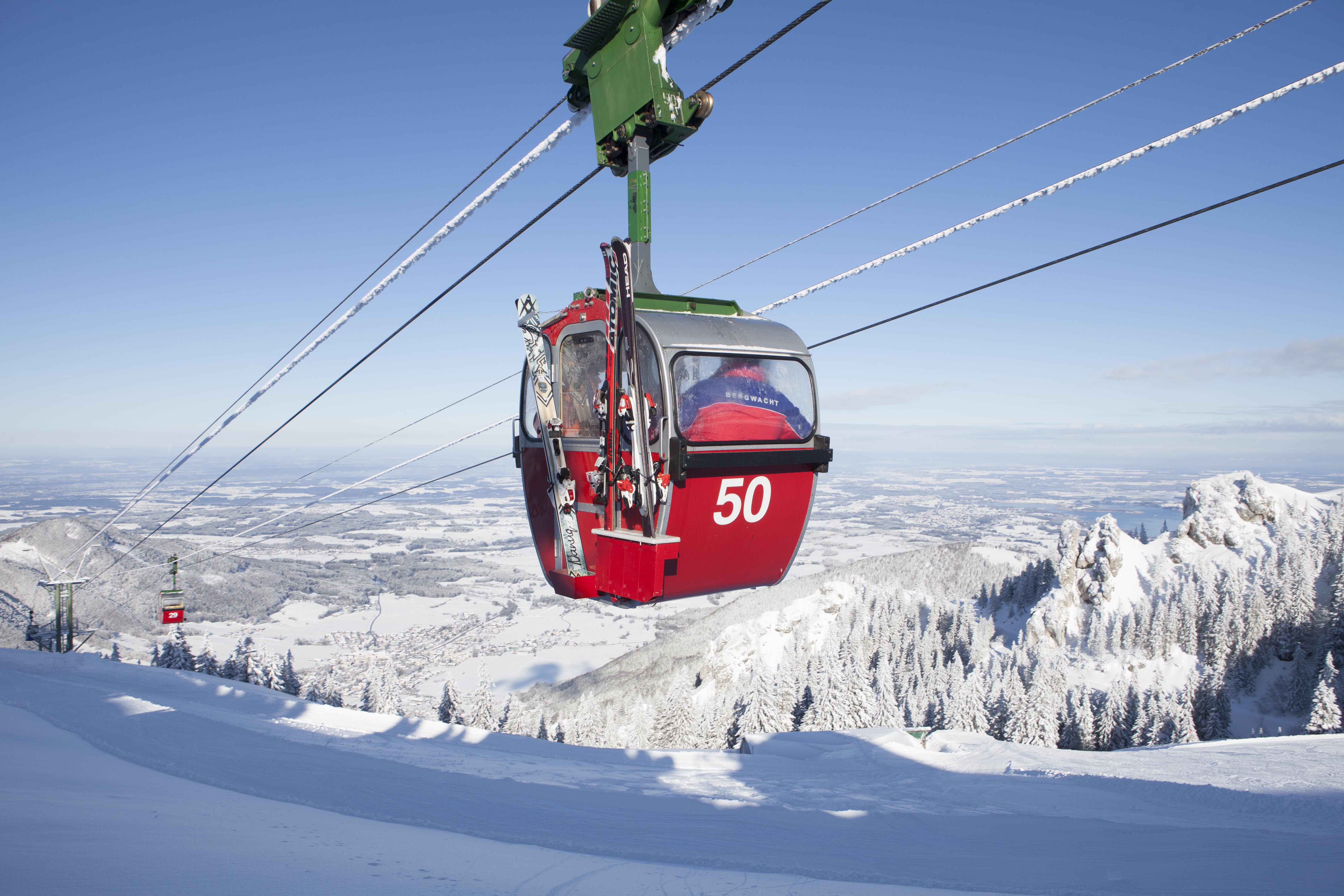 Die Kampenwandseilbahn im Winter