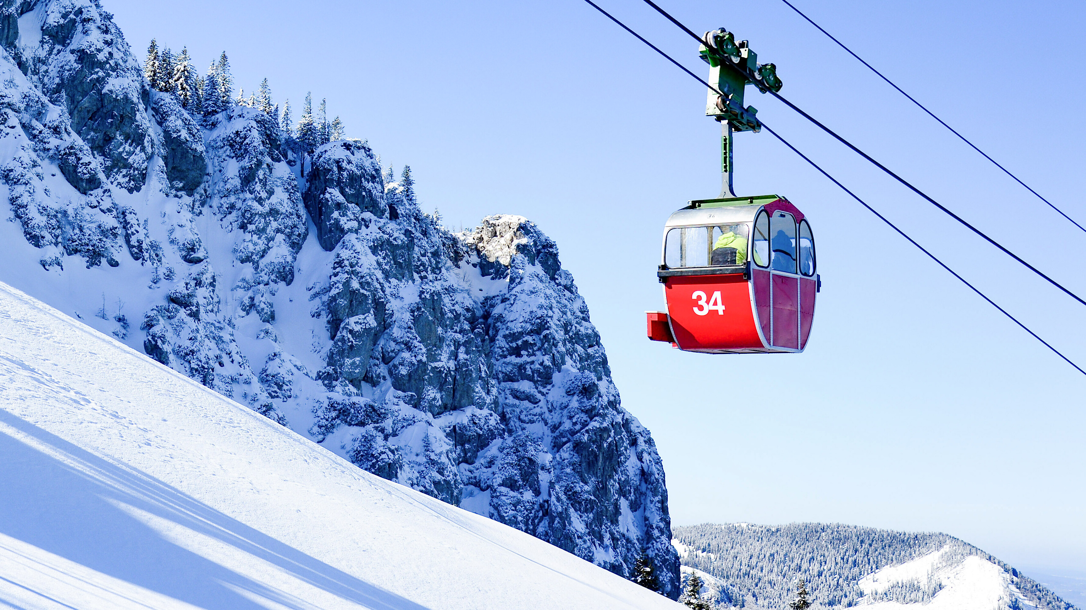 Die Kampenwandseilbahn im Winter